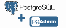 postgresql logo with pg admin logo